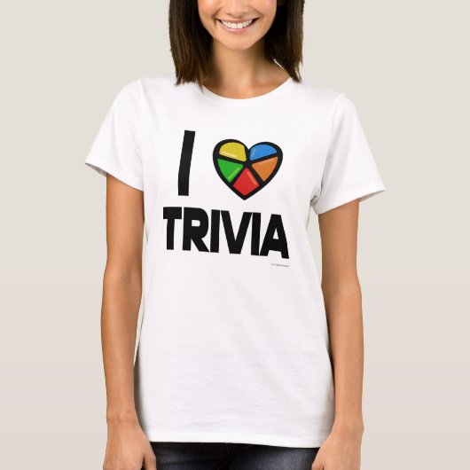 I Love Trivia Fun Epic Gamer Slogan T-shirt (Voorkant)