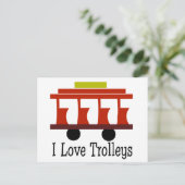 I Love Trolleys Briefkaart (Staand voorkant)