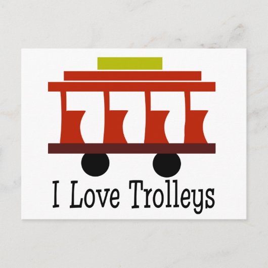 I Love Trolleys Briefkaart (Voorkant)
