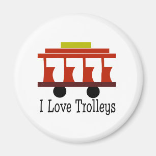 I Love Trolleys Magneet