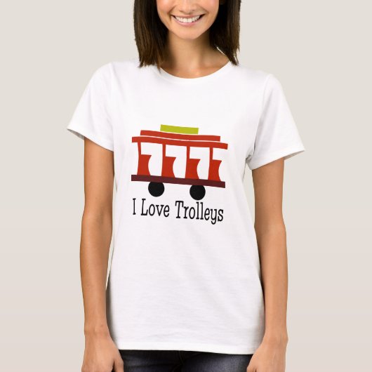 I Love Trolleys T-shirt (Voorkant)
