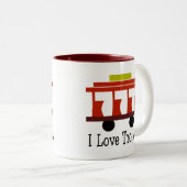 I Love Trolleys Tweekleurige Koffiemok (Voorkant rechts)