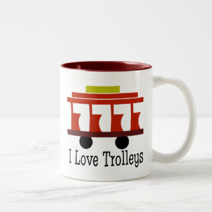 I Love Trolleys Tweekleurige Koffiemok