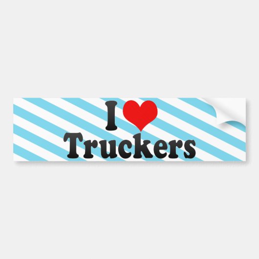 I Love Truckers Bumpersticker (Voorkant)