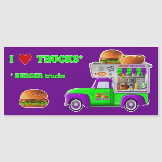 I Love Trucks (BURGER Trucks) magneet (Voorkant)