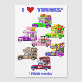 I Love Trucks (FOOD Trucks) magneet Magnetische Uitnodiging