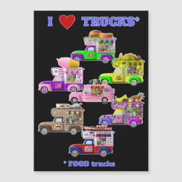 I Love Trucks (FOOD Trucks) magneet Magnetische Uitnodiging