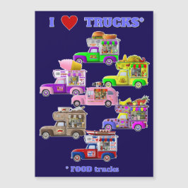 I Love Trucks (FOOD Trucks) magneet Magnetische Uitnodiging
