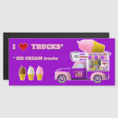 I Love Trucks (ICE CREAM Trucks) magneet (Voorkant / Achterkant)