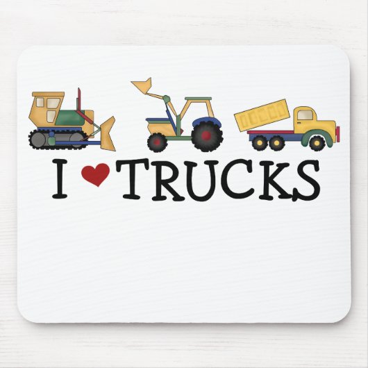 I Love Trucks Muismat (Voorkant)