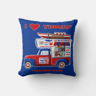 I Love Trucks (Seafood Trucks) omkeerbaar Kussen