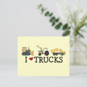 I Love Trucks T-shirts and Gifts Briefkaart (Staand voorkant)