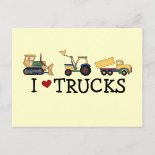 I Love Trucks T-shirts and Gifts Briefkaart