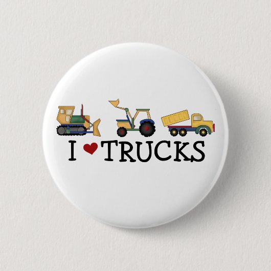 I Love Trucks T-shirts and Gifts Ronde Button 5,7 Cm (Voorkant)