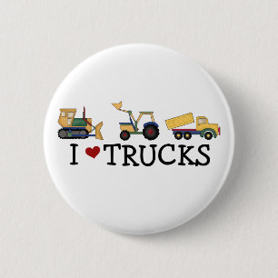 I Love Trucks T-shirts and Gifts Ronde Button 5,7 Cm
