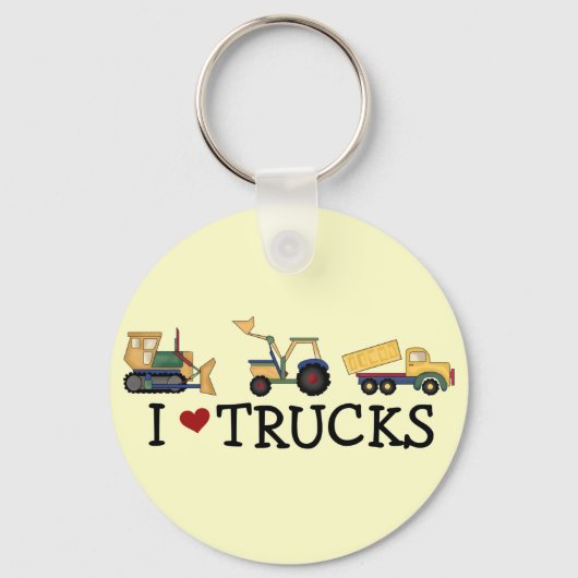 I Love Trucks T-shirts and Gifts Sleutelhanger (Voorkant)