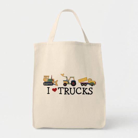 I Love Trucks T-shirts and Gifts Tote Bag (Voorkant)