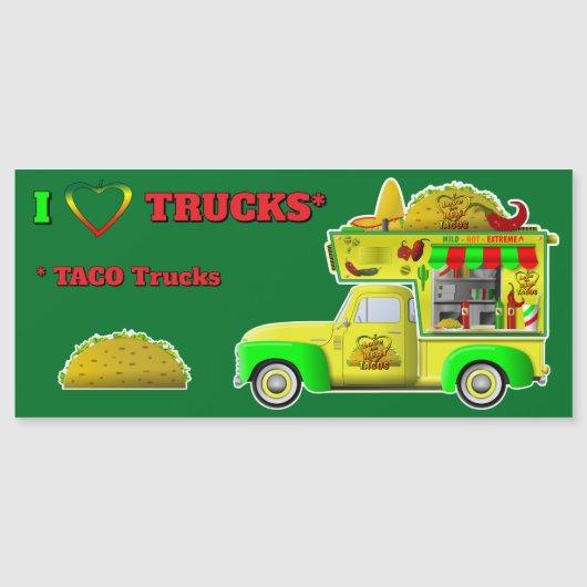 I Love Trucks (TACO Trucks) magneet (Voorkant)