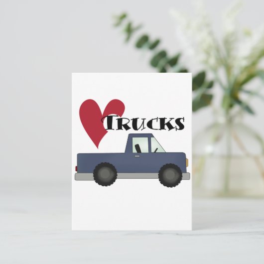 I Love Trucks Tshirts and Gifts Briefkaart (Staand voorkant)