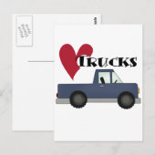I Love Trucks Tshirts and Gifts Briefkaart (Voorkant / Achterkant)