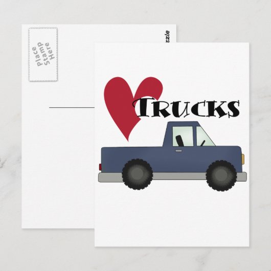 I Love Trucks Tshirts and Gifts Briefkaart (Voorkant / Achterkant)