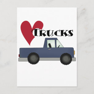 I Love Trucks Tshirts and Gifts Briefkaart