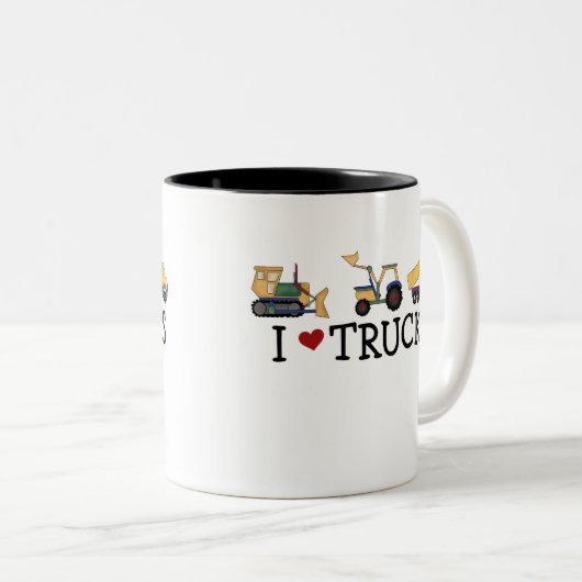 I Love Trucks Tweekleurige Koffiemok (Voorkant rechts)