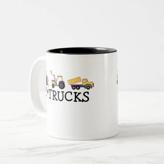 I Love Trucks Tweekleurige Koffiemok (Voorkant links)