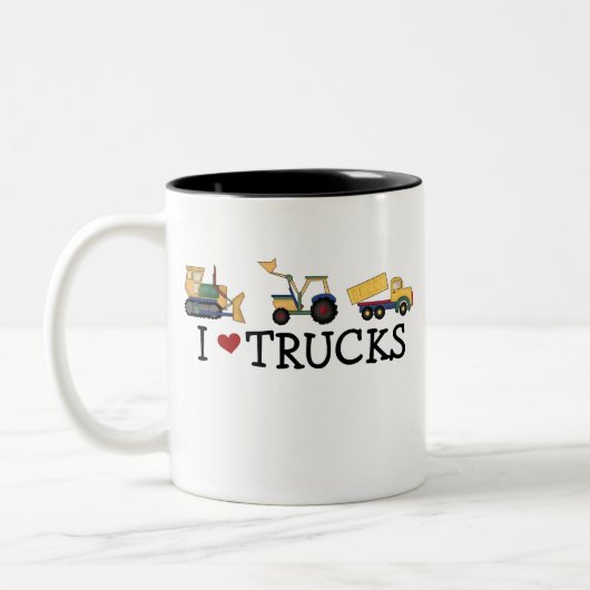 I Love Trucks Tweekleurige Koffiemok (Links)