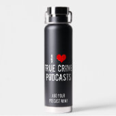 I Love True Crime Podcasts Cool Personated Black Waterfles (Achterkant)