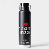 I Love True Crime Podcasts Cool Personated Black Waterfles (Voorkant)