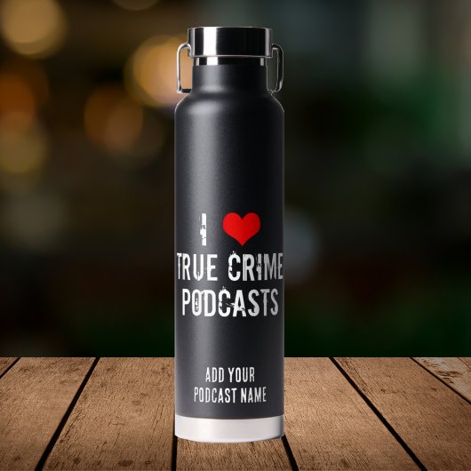 I Love True Crime Podcasts Cool Personated Black Waterfles