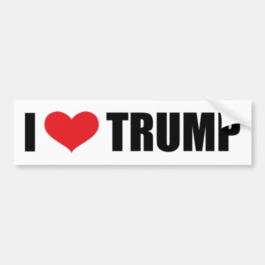 I Love Trump Bumpersticker (Voorkant)