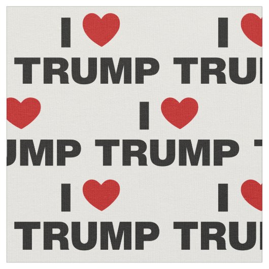 I Love Trump Fabric Stof (Close Up)