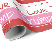 I Love Trump ... for President Pink Wrapping Paper Cadeaupapier (Rol Hoek)