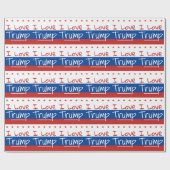 I Love Trump ... for President Wrapping Paper Cadeaupapier (Vlak)