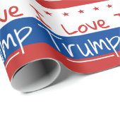 I Love Trump ... for President Wrapping Paper Cadeaupapier (Rol Hoek)