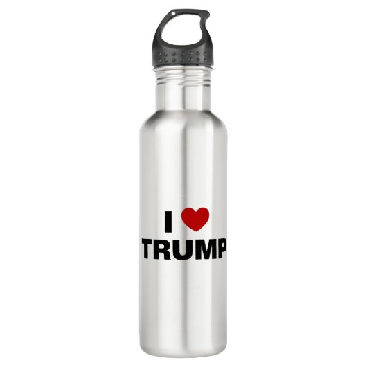 I Love Trump Stainless Steel Water Bottle Waterfles (Voorkant)