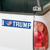 I Love Trump US Flag Pro-Trump Bumpersticker (Op Truck)