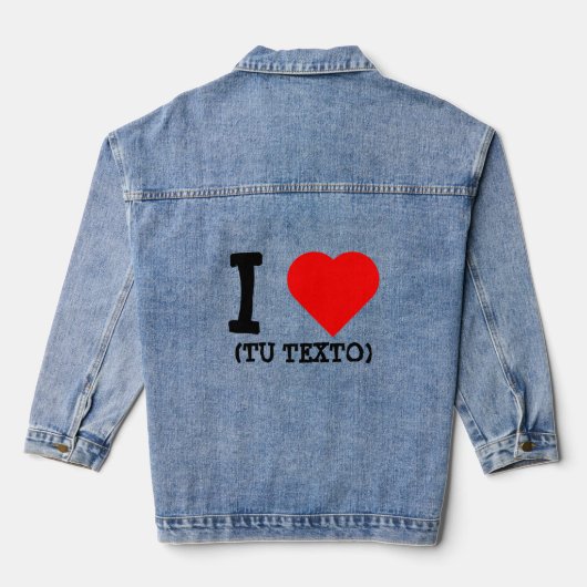 I LOVE + TU TEXTO DENIM JACKET (Achterkant)