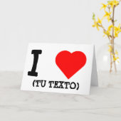 I LOVE + TU TEXTO KAART (Gele Bloem)