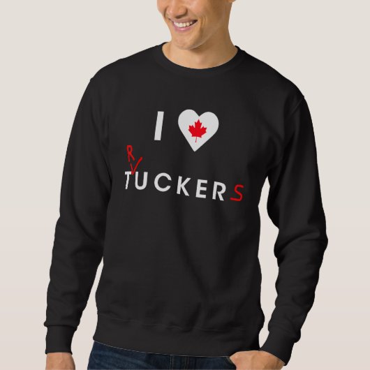 I Love Tucker Funny Trucker Freedom Convoy 2022 Trui (Voorkant)