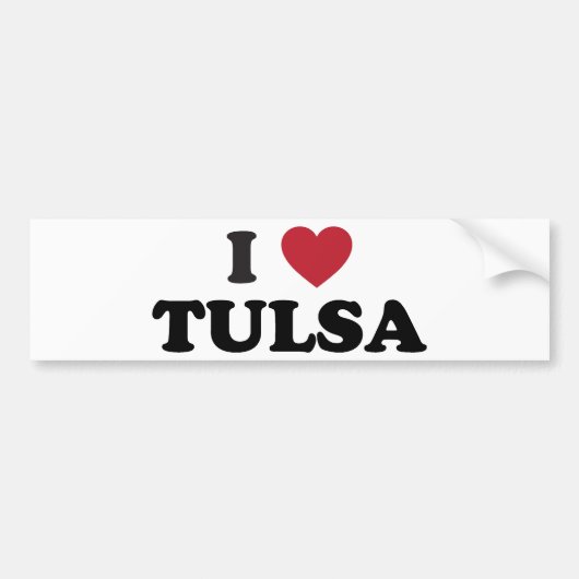 I Love Tulsa Oklahoma Bumpersticker (Voorkant)