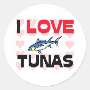 I Love Tunas Ronde Sticker