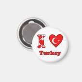 I love Turkey magnet (Voorkant / Achterkant)