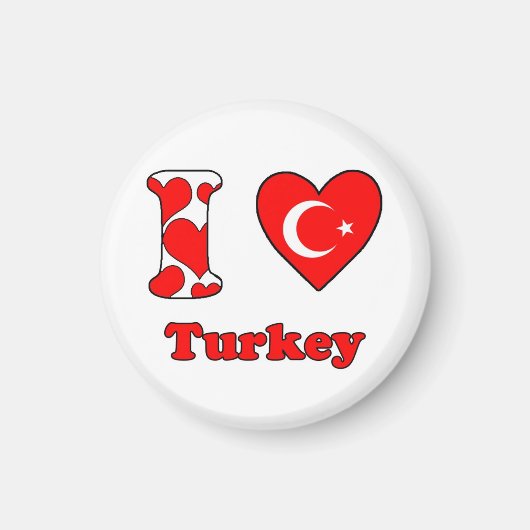 I love Turkey magnet (Voorkant)
