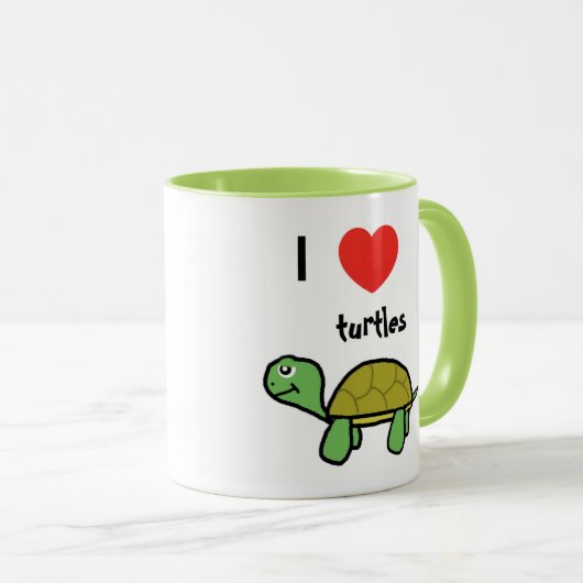 I love turtles mok (Voorkant rechts)