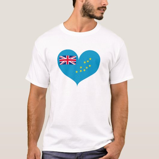 I Love Tuvalu Flag T-shirt (Voorkant)
