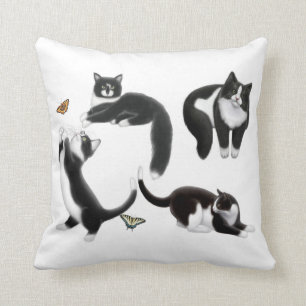 I Love Tuxedo Cats Pillow Kussen