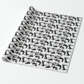 I Love Tuxedo Cats Wrapping Paper Cadeaupapier (Uitgerold)